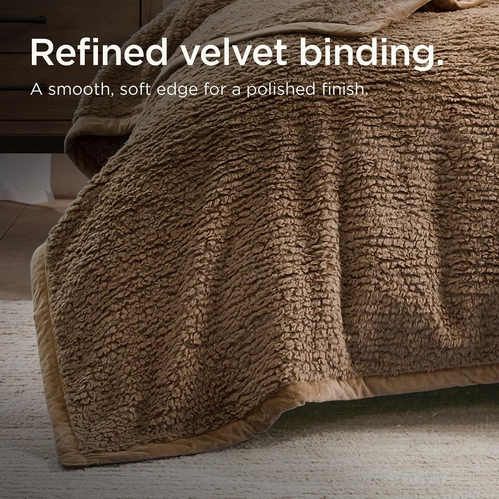 Woolrich Burlington Berber Blanket Super Soft, Cozy Lightweight Cover with Lu...