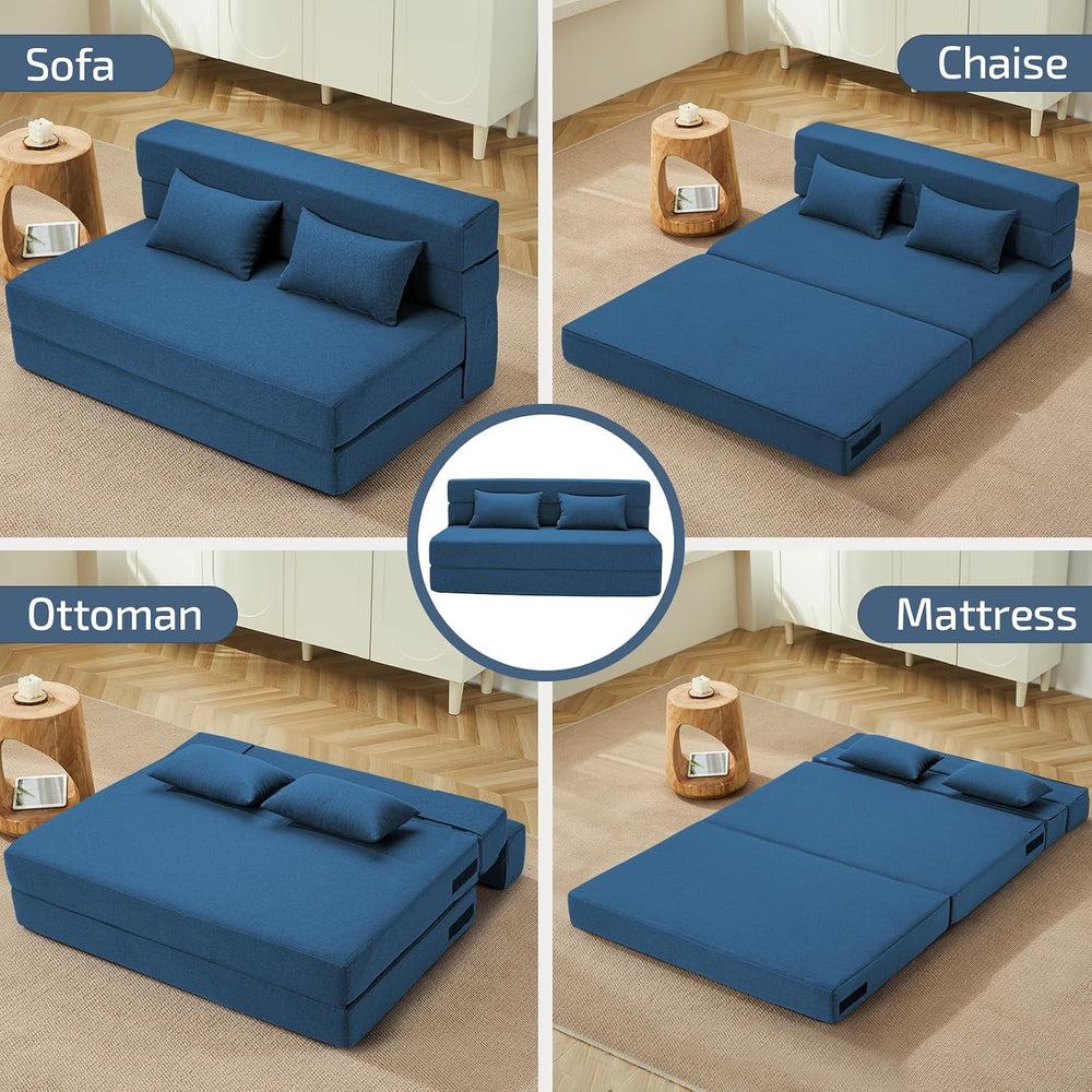 SUYOLS Folding Sofa Bed, 4 in 1 Foldable Mattress Sleeper Chair