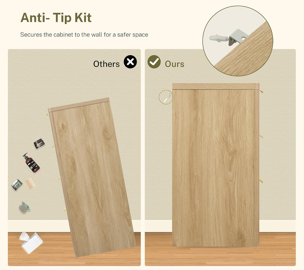 TEENFON 56.3'' Dresser for Bedroom with 6 Drawers, Dressers & Che...