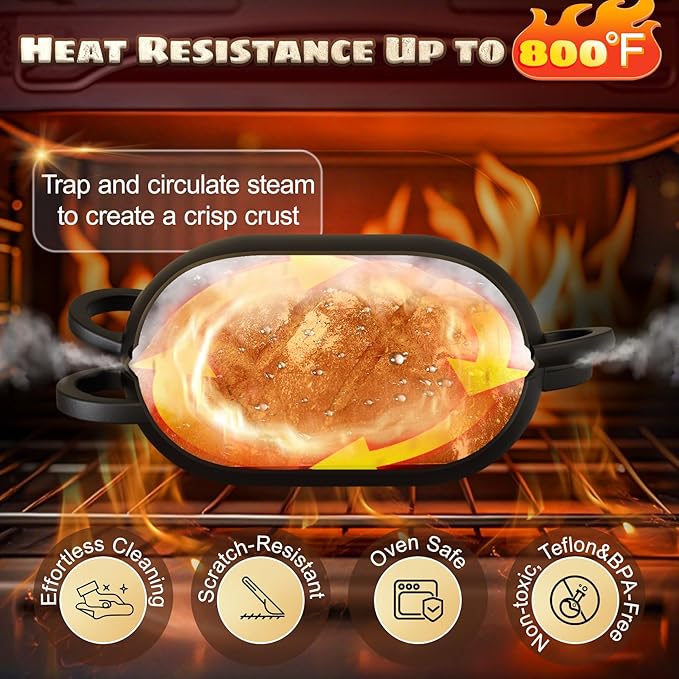Enameled Cast Iron Oval Bread Oven