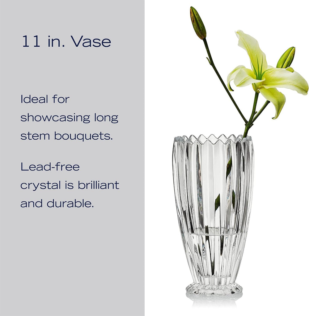 Mikasa Estate Crystal Vase, 11 Inch