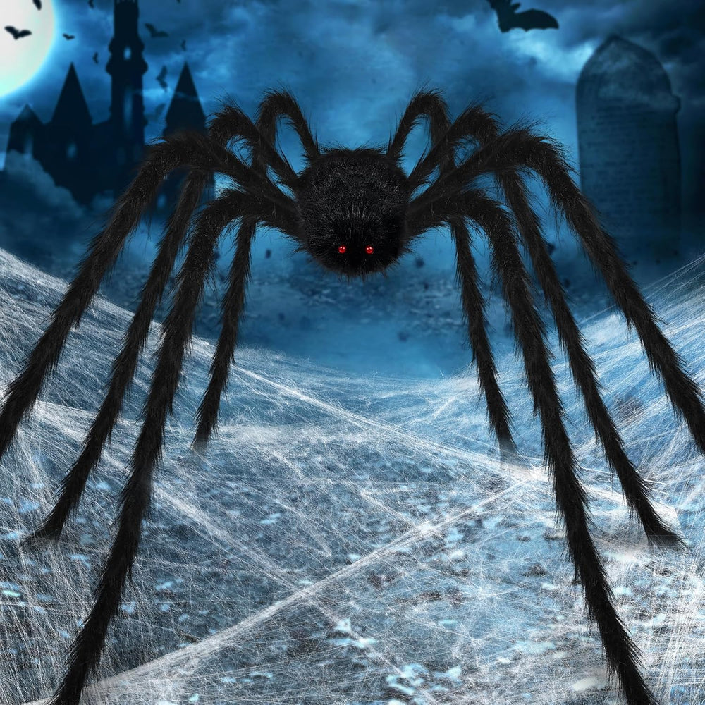 15FT Halloween Giant Spider Outdoor Decorations - Scary Large Spider Props