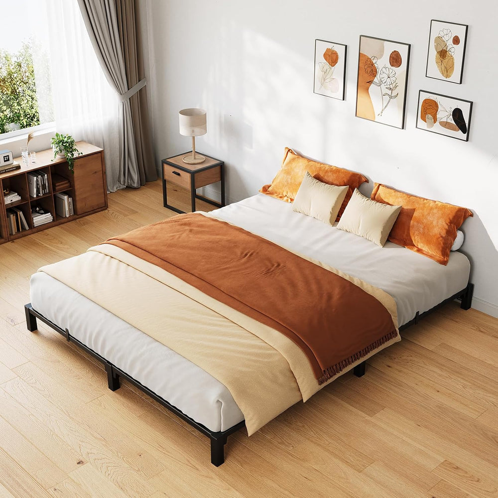 GarveeHome 6 Inch Full Bed Frame, Heavy Duty Metal Platform Bed Frame with Ir...