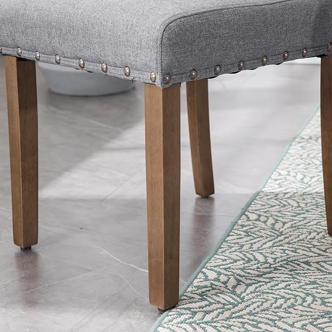 Upholstered Dining Chair Modern Stylish Parsons Kitchen Diner High Back with ...