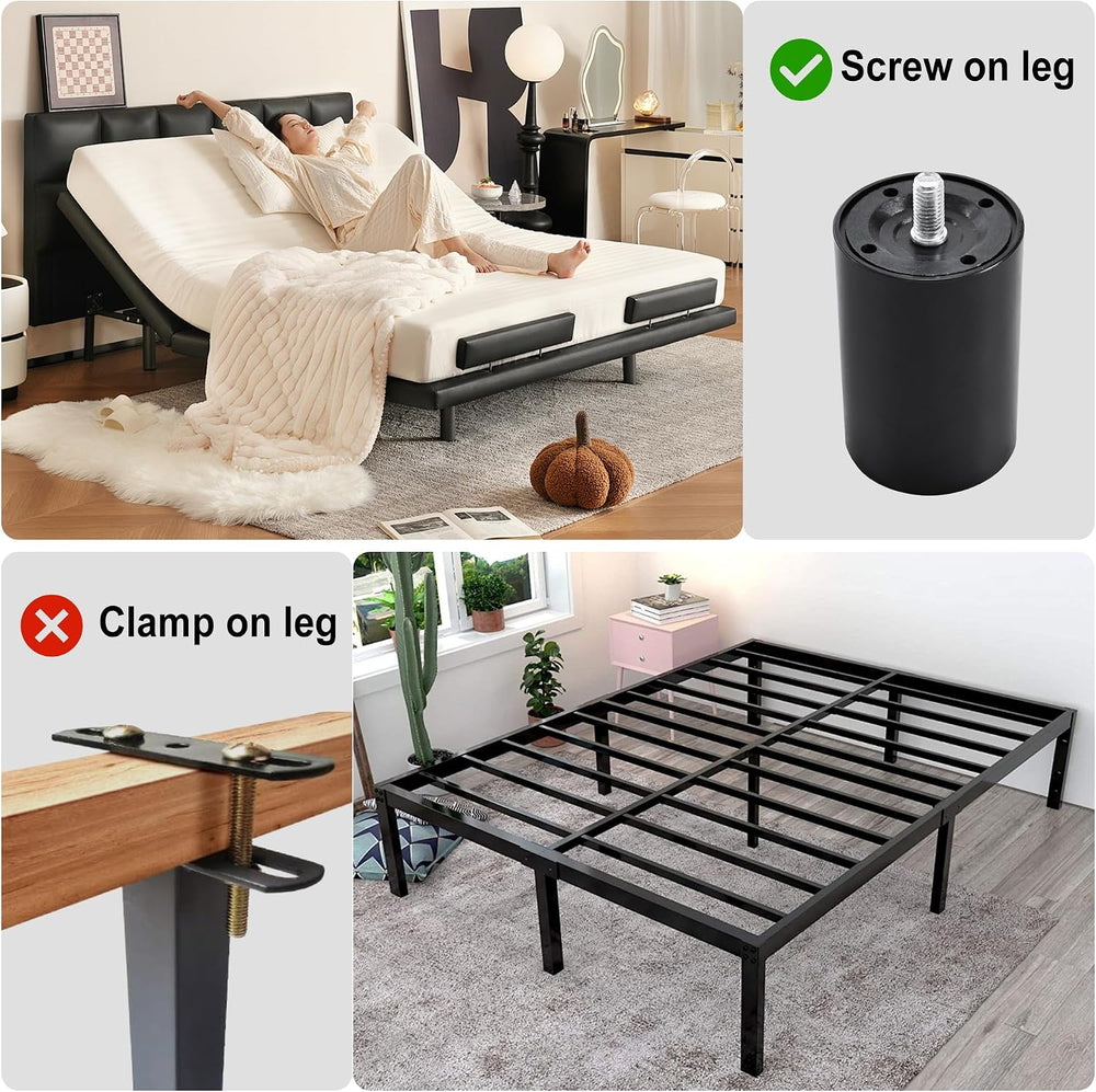 Adjustable Bed Legs Replacement for Adjustable Bed Frame Set of 4