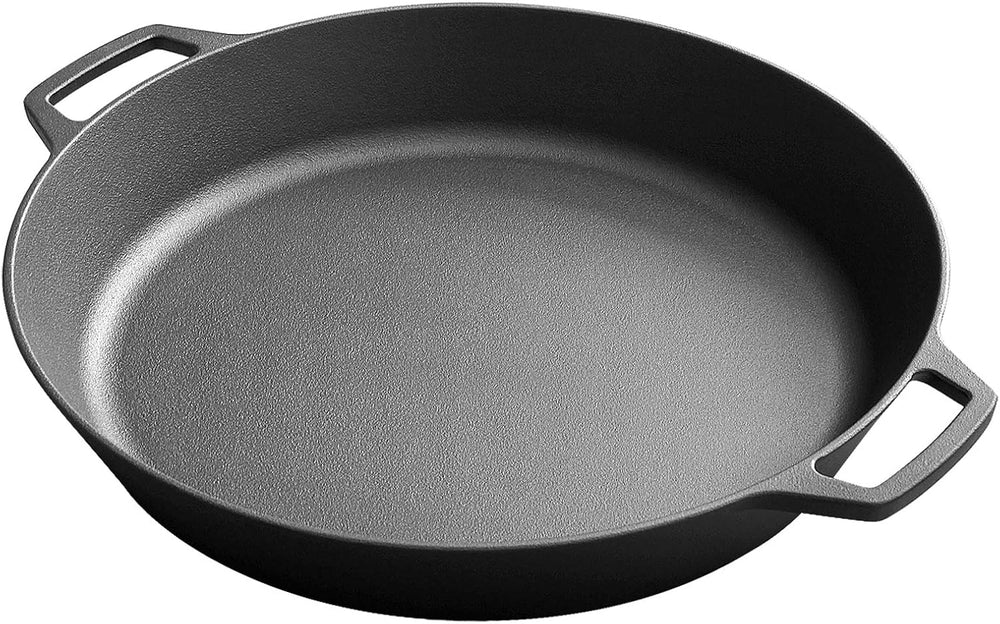 EDGING CASTING Pre-Seasoned Large Cast Iron Skillet 17 Inch, Dual Handle