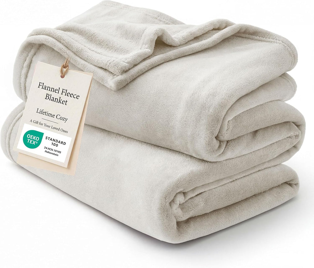 Bedsure GentleSoft Fleece Blanket California King Size Linen
