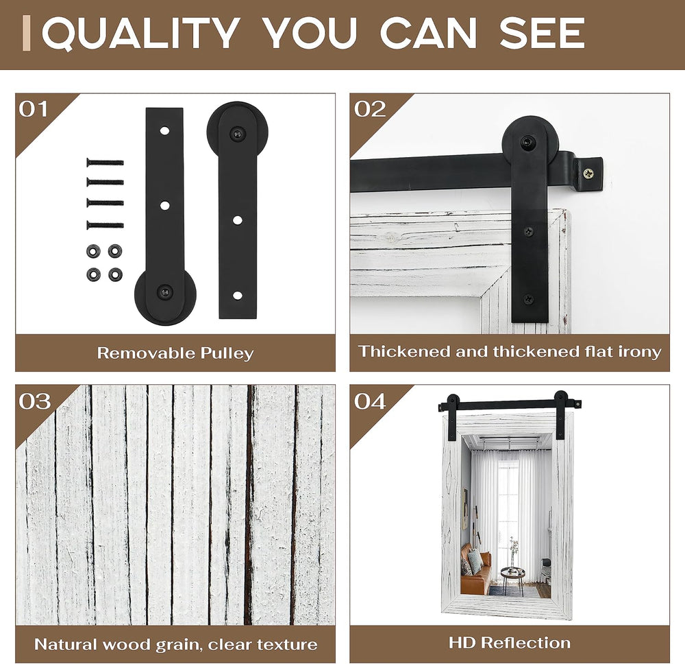 COGOOD Farmhouse Bathroom Mirrors for Over Sink - 30 x 22 White