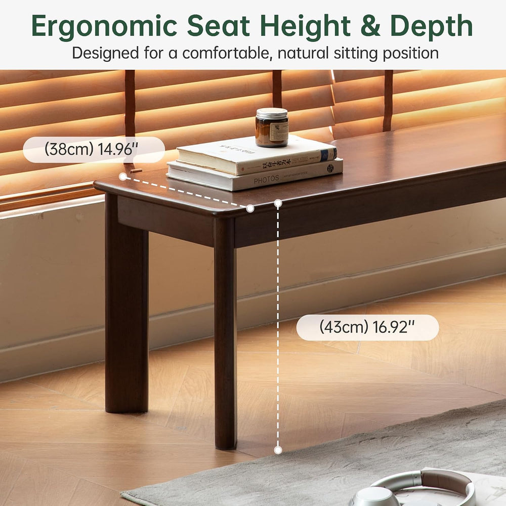 YESWOOD 39.4'' Solid Wood Dining Bench