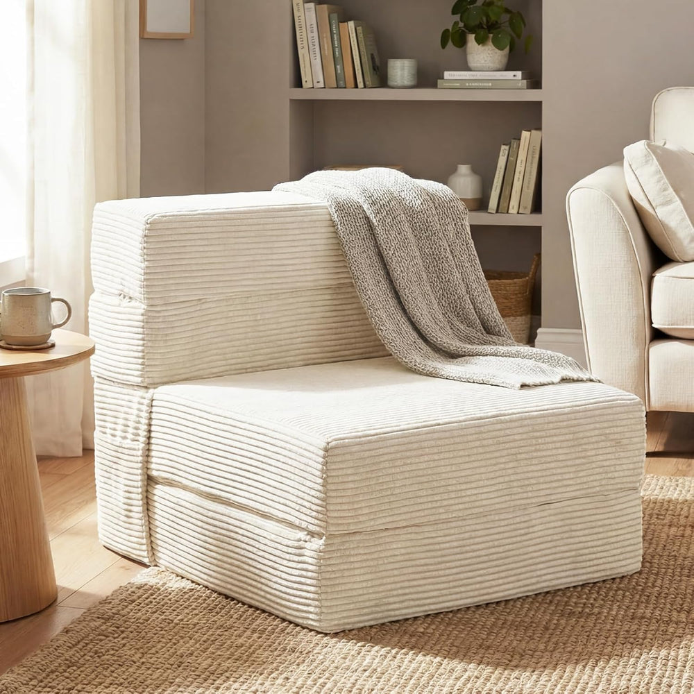 Single Size Folding Sofa Bed - 4 in 1 Convertible Sleeper Chair - High Densit...