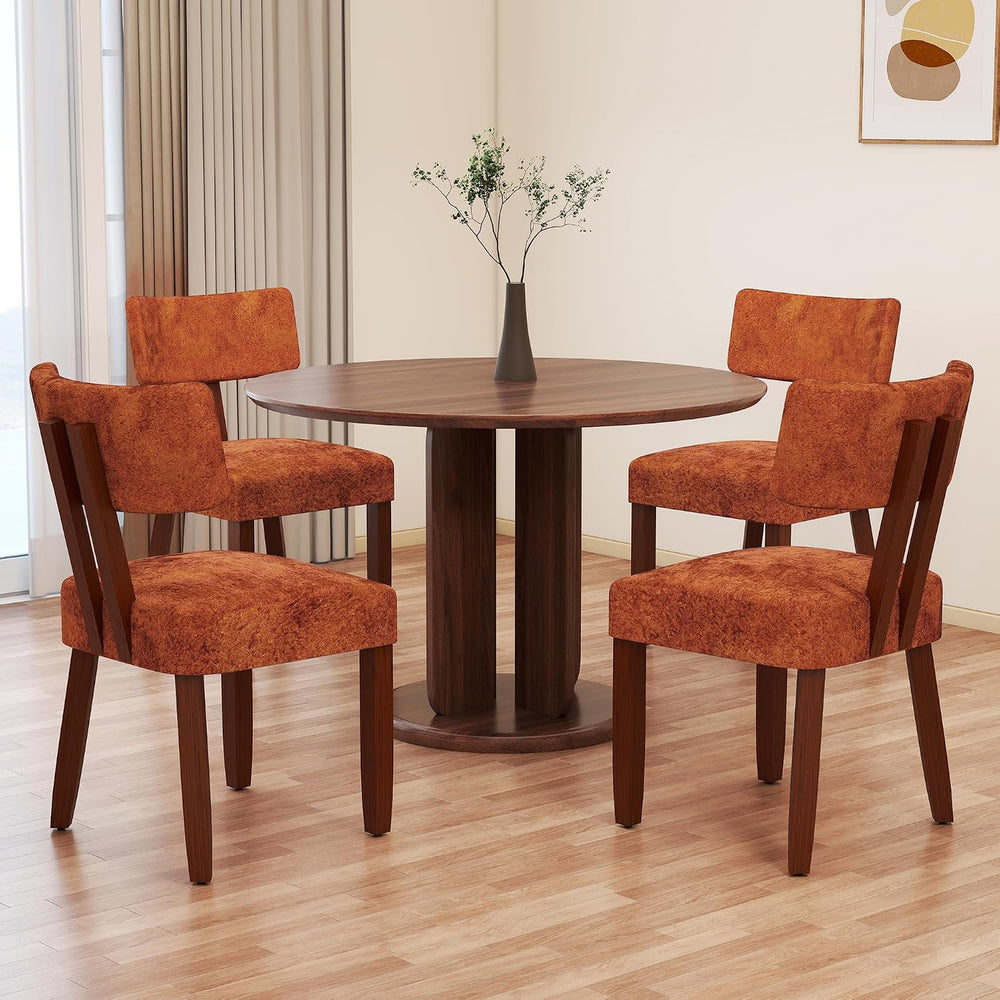 GOTMINSI Mid Century Modern Dining Chairs,Velvet Farmhouse Upholstered Kitche...