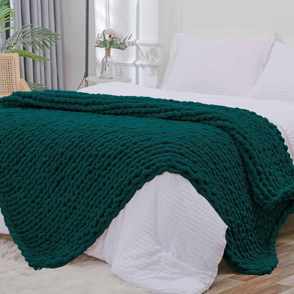 Bigacogo Chunky Knit Throw Blanket