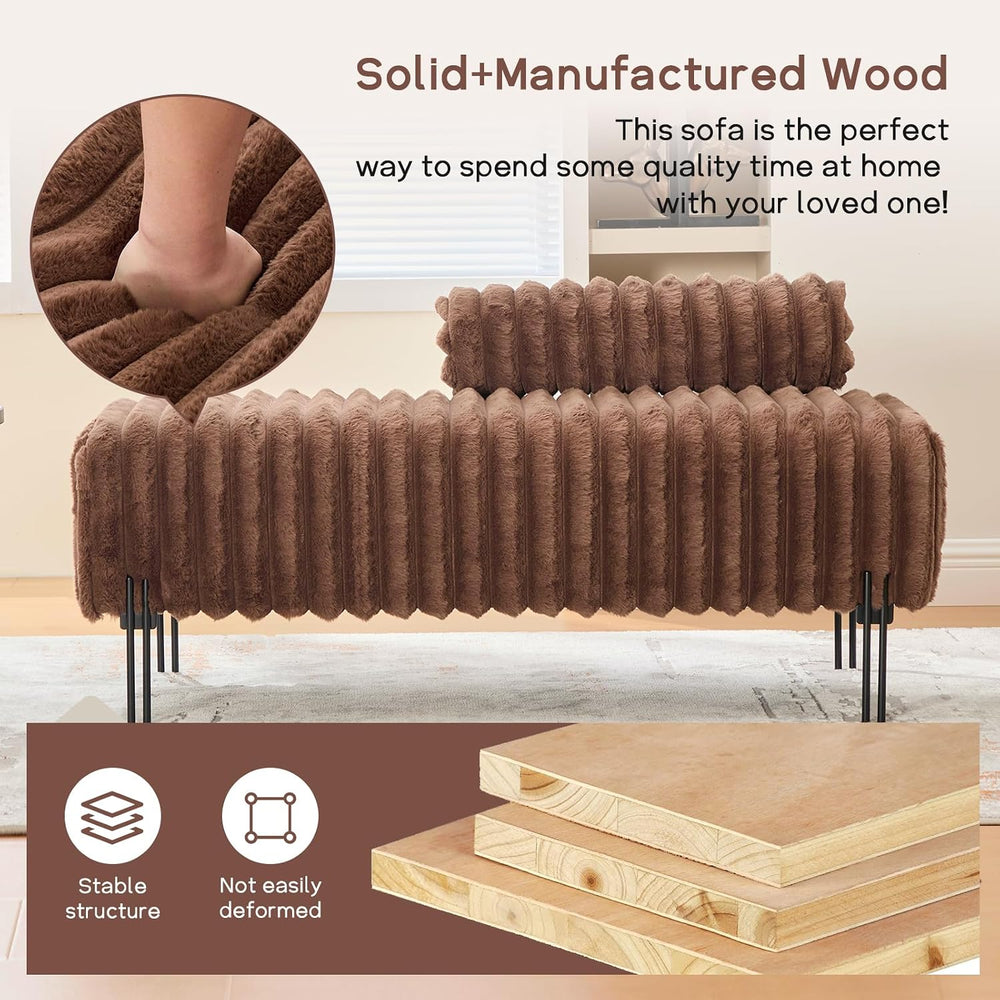 NIOIIKIT 53.2" Loveseat Sofa Couch with Adjustable Backrest, Accent Sofa...