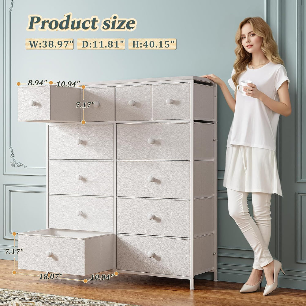 Bepatio Dresser for Bedroom with 12 Drawers, Fabric Dressers & Chest of D...