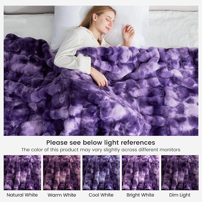 Cozy Bliss Faux Fur Throw Blanket