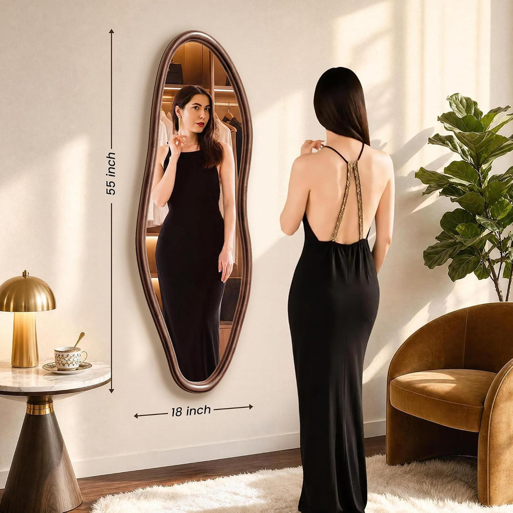 EOGOW Asymmetrical Mirror, 55" x 18" Unique Irregular Mirror Wall-M...