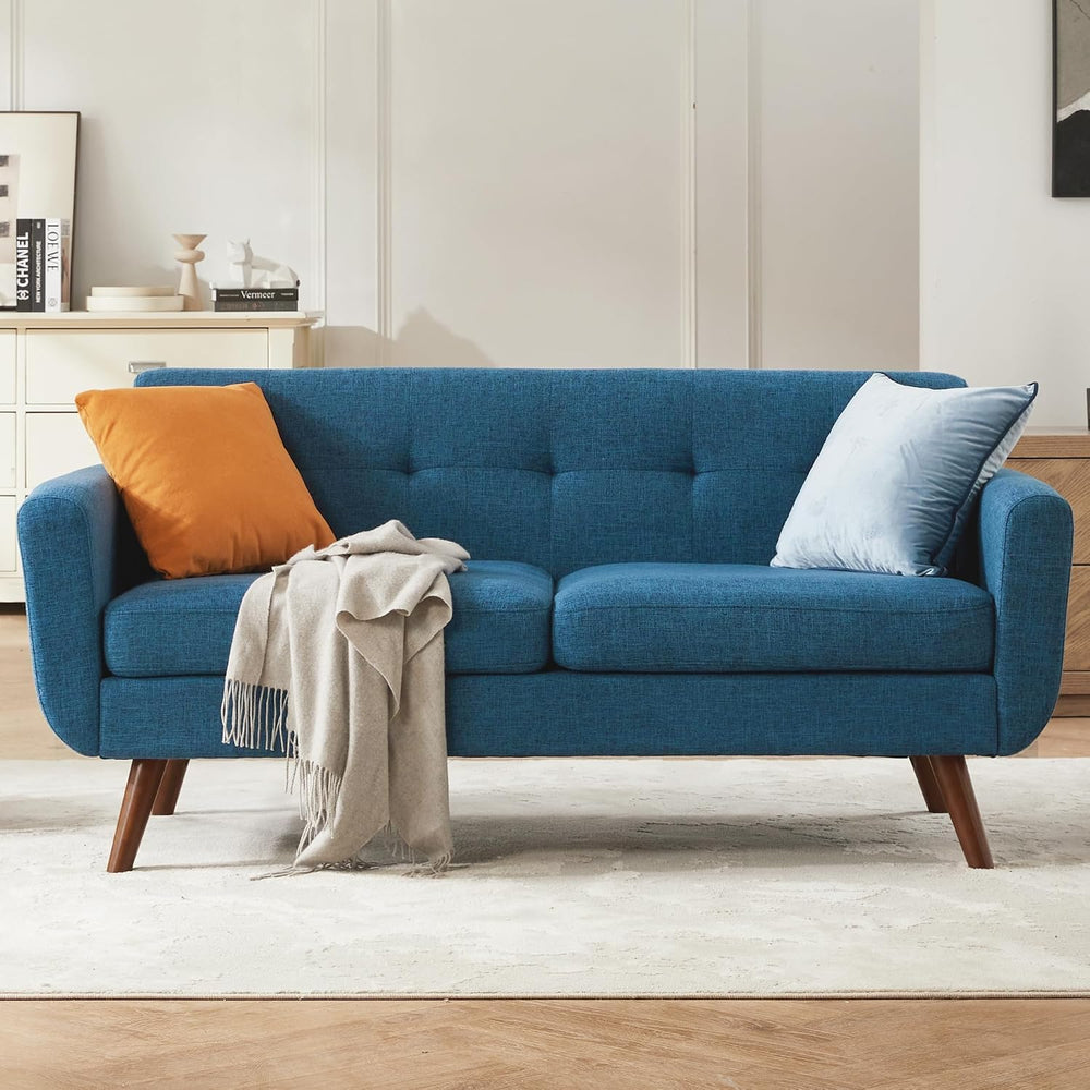 Tbfit 65" W Loveseat Sofa, Mid Century Modern Decor Love Seat Sofas and ...