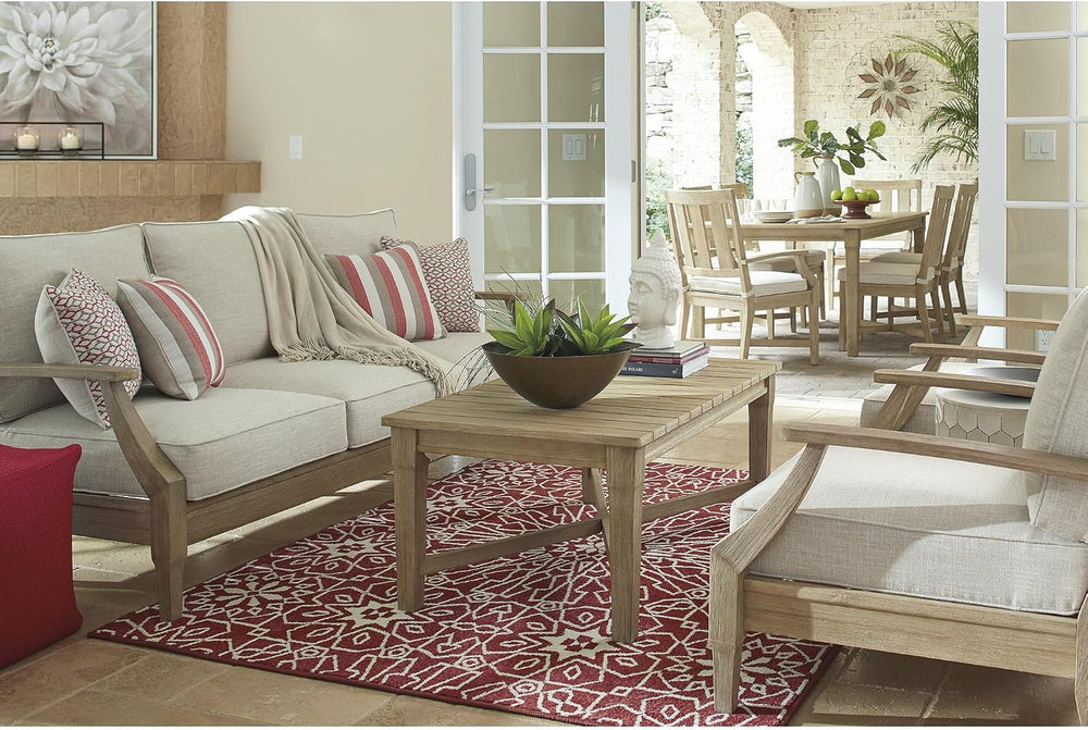 Signature Design by Ashley Clare View 1-Piece Eucalyptus Outdoor Sofa