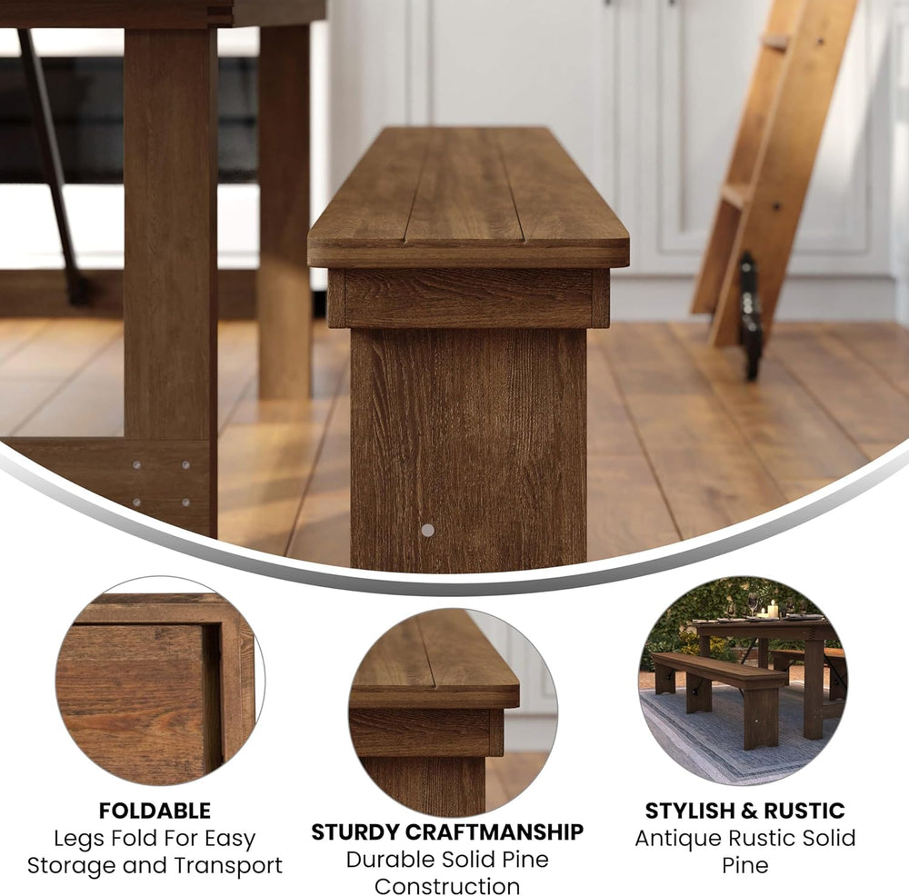 Flash Furniture Hercules Series 8' x 12' Commercial Grade Rustic Soli...