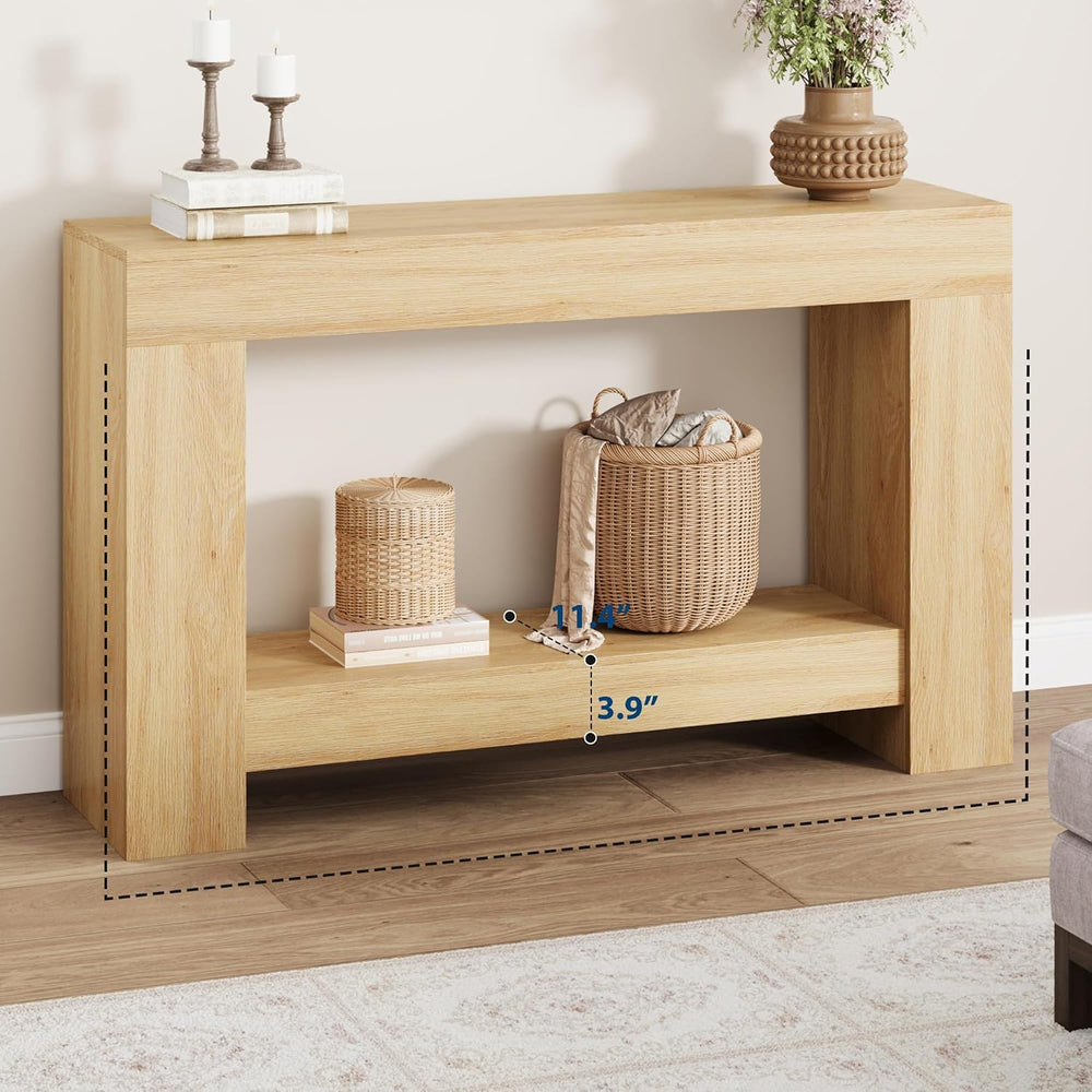 GAOMON 47" Farmhouse Console Table for Entryway - 2-Tier Storage Shelf, ...