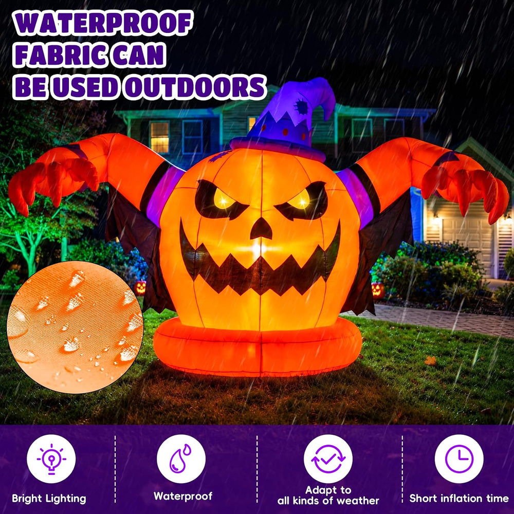 12.2 FT Halloween Inflatables Decorations Outdoor - Giant Pumpkin Blow Ups