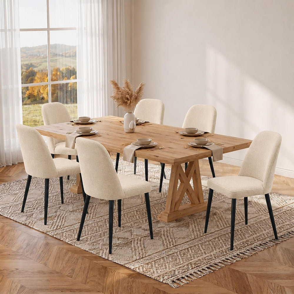 Upholstered Dining Chairs Set of 4, Chenille Fabric Modern Dining Room Chairs...