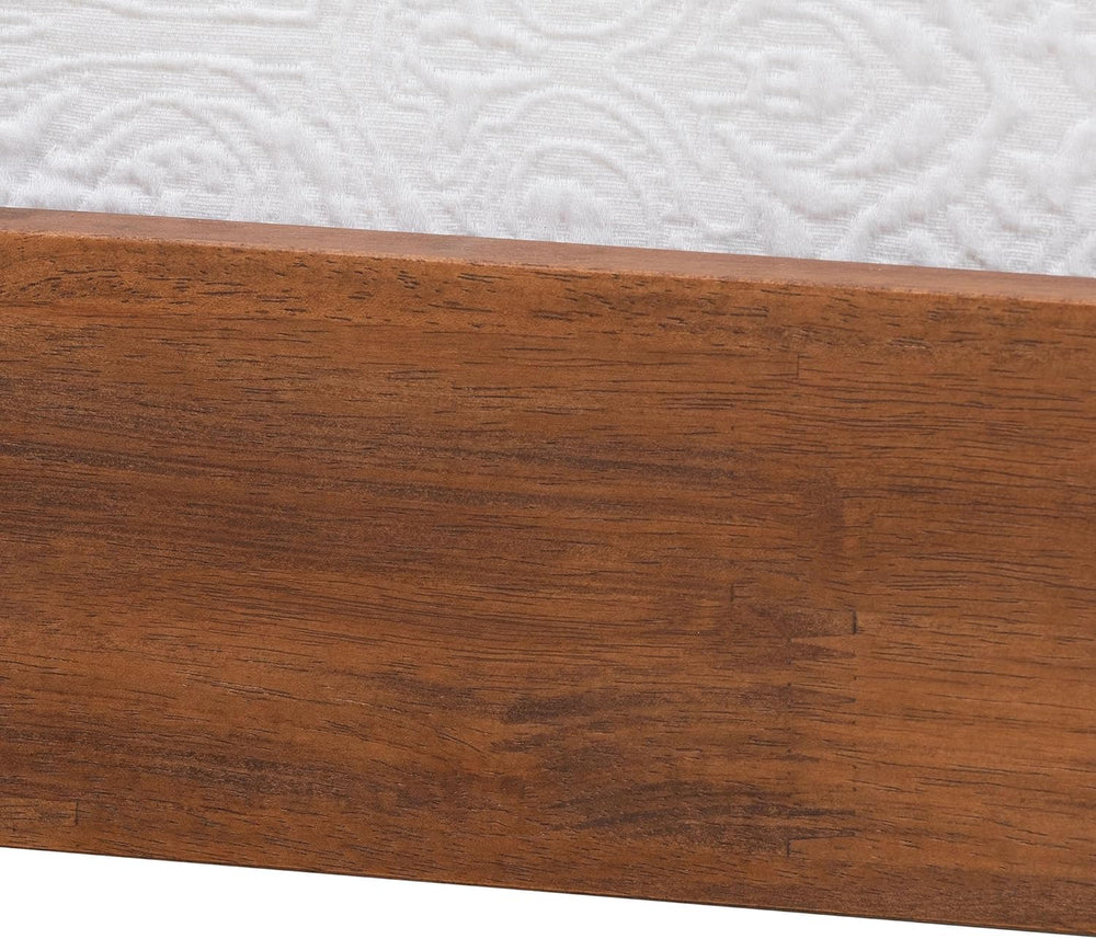 Baxton Studio Matilda Mid-Century Modern Ash Walnut Finished Wood Twin Size D...