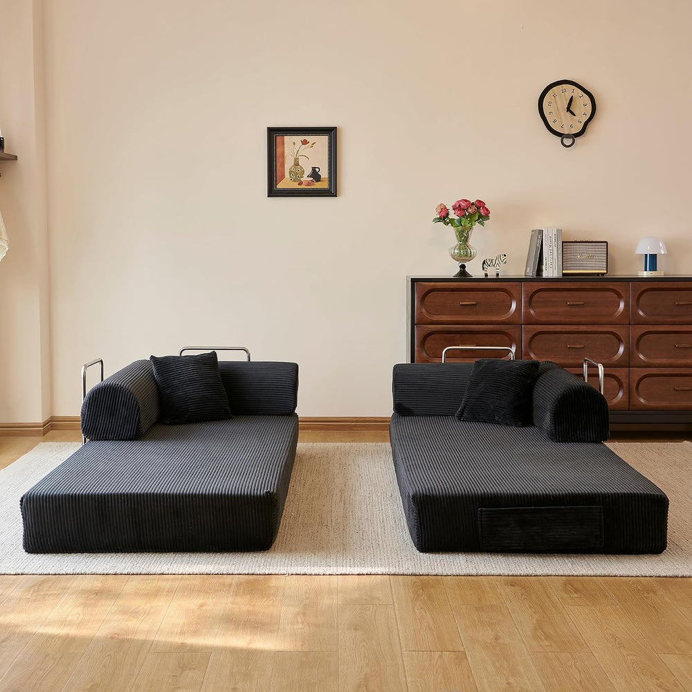 Eafurn 4-in-1 Boneless Convertible Sofa Bed, 79" Folding Mattress Couch ...