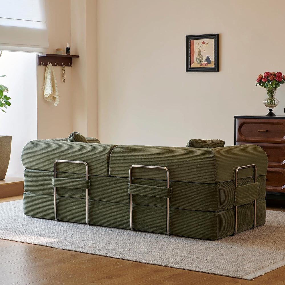 Eafurn 4-in-1 Boneless Convertible Sofa Bed, 79" Folding Mattress Couch ...