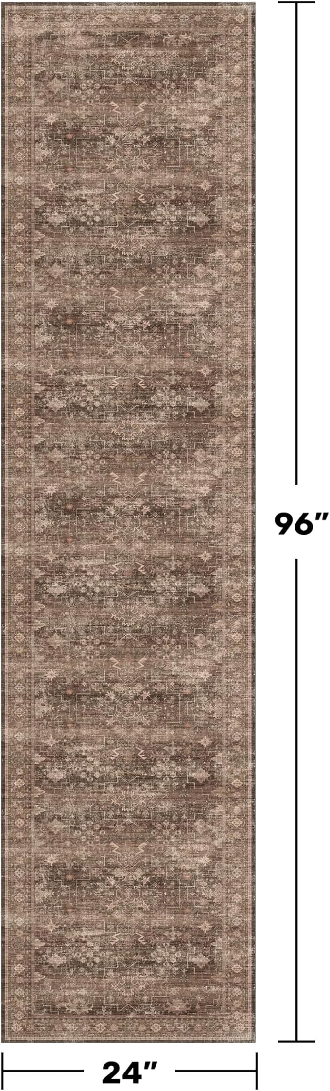 Boho Washable 2x8 Long Rugs for Hallway, Non Skid Front Door Runner Indoor