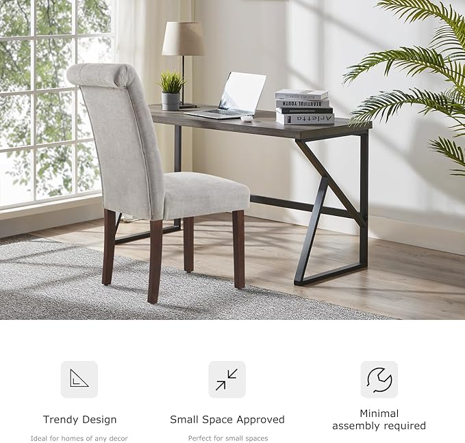 Tufted Dining Chairs Set of 4, Upholstered Parsons Dining Room Chairs, Fabric...