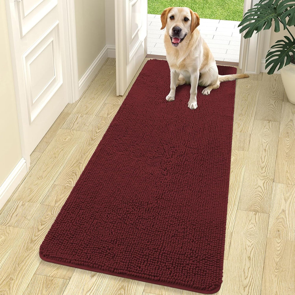 OLANLY Dog Door Mat for Muddy Paws 70x24, Absorbs Moisture and Dirt, Absorbent