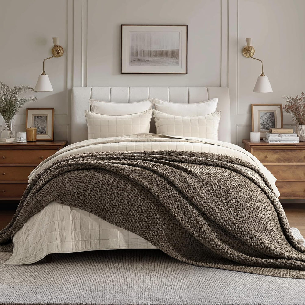 EVERGRACEHOME Chunky Chenille Knit Throw Blanket