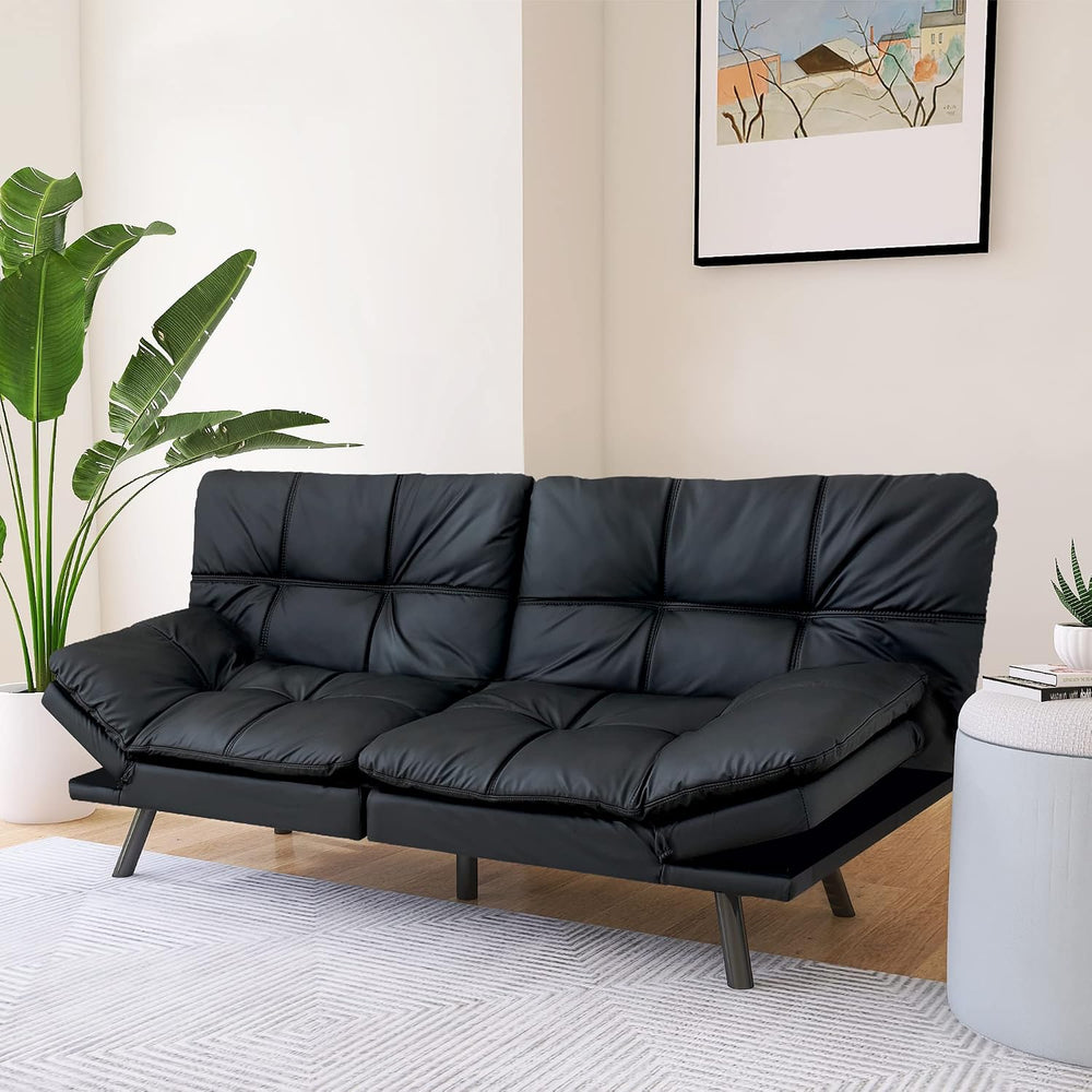 Futon Sofa Bed,Opoiar Lounge Memory Foam Sleeper Couch for Living Room,Conver...