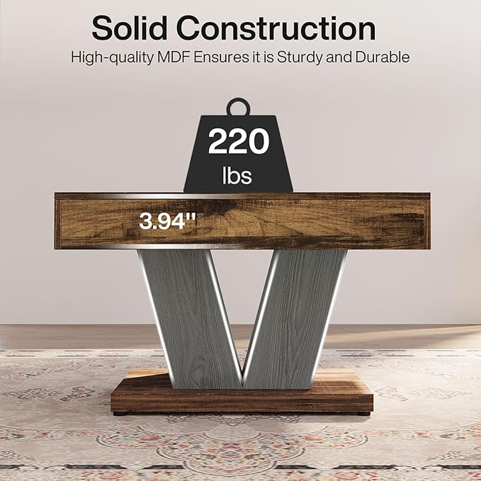 Tribesigns Square Coffee Table, Wood Center Table for Living Room, 31.5"...