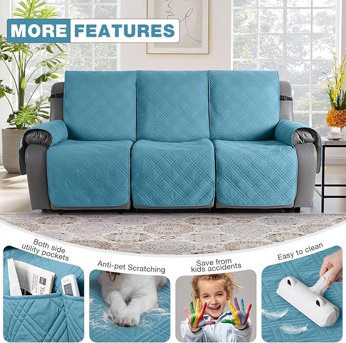 TAOCOCO 100% Waterproof Recliner Sofa Covers 3 Seater Split Couch Covers