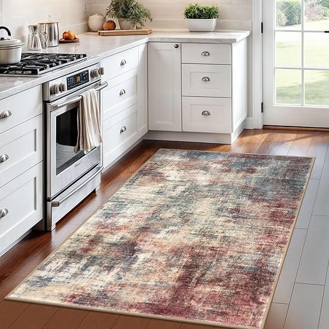 IOHOUZE Abstract Area Rug 4x6 Ft Washable Rugs