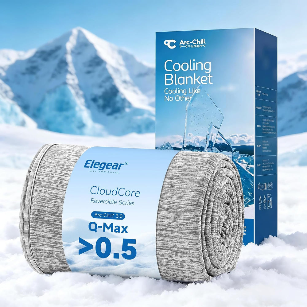 Elegear Arc-Chill 3.0 Cooling Blanket for Hot Sleepers, Twin Size, Grey