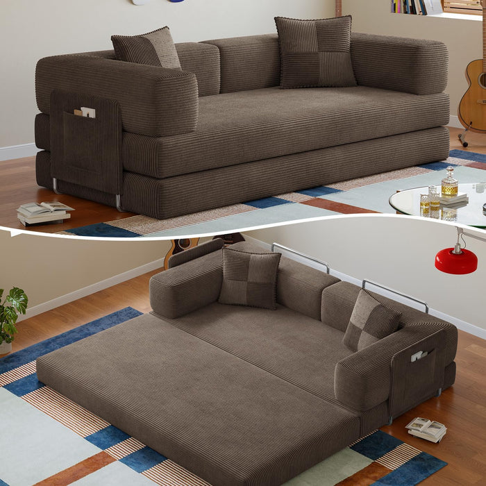 78.8" Boneless Couch for Living Room, Futon Sleeper Sofa Bed