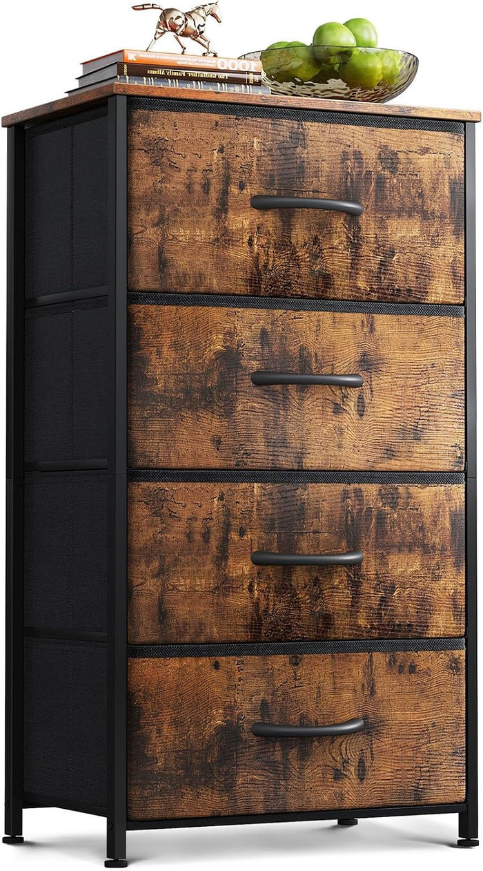 AODK Small Dresser for Bedroom with 4 Storage Drawers, Vintage