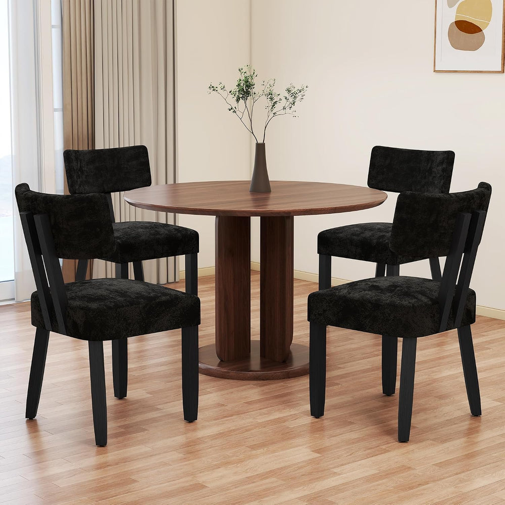 GOTMINSI Mid Century Modern Dining Chairs,Velvet Farmhouse Upholstered Kitche...