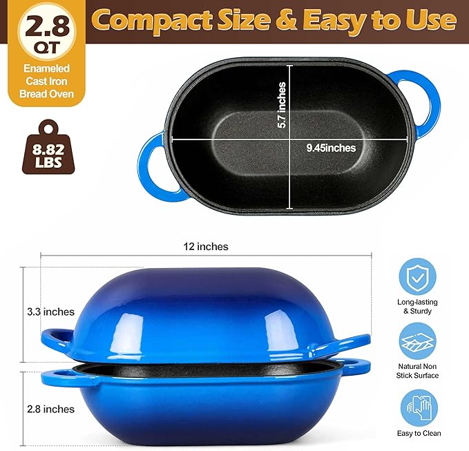 Homikit Enameled Cast Iron Dutch Oven
