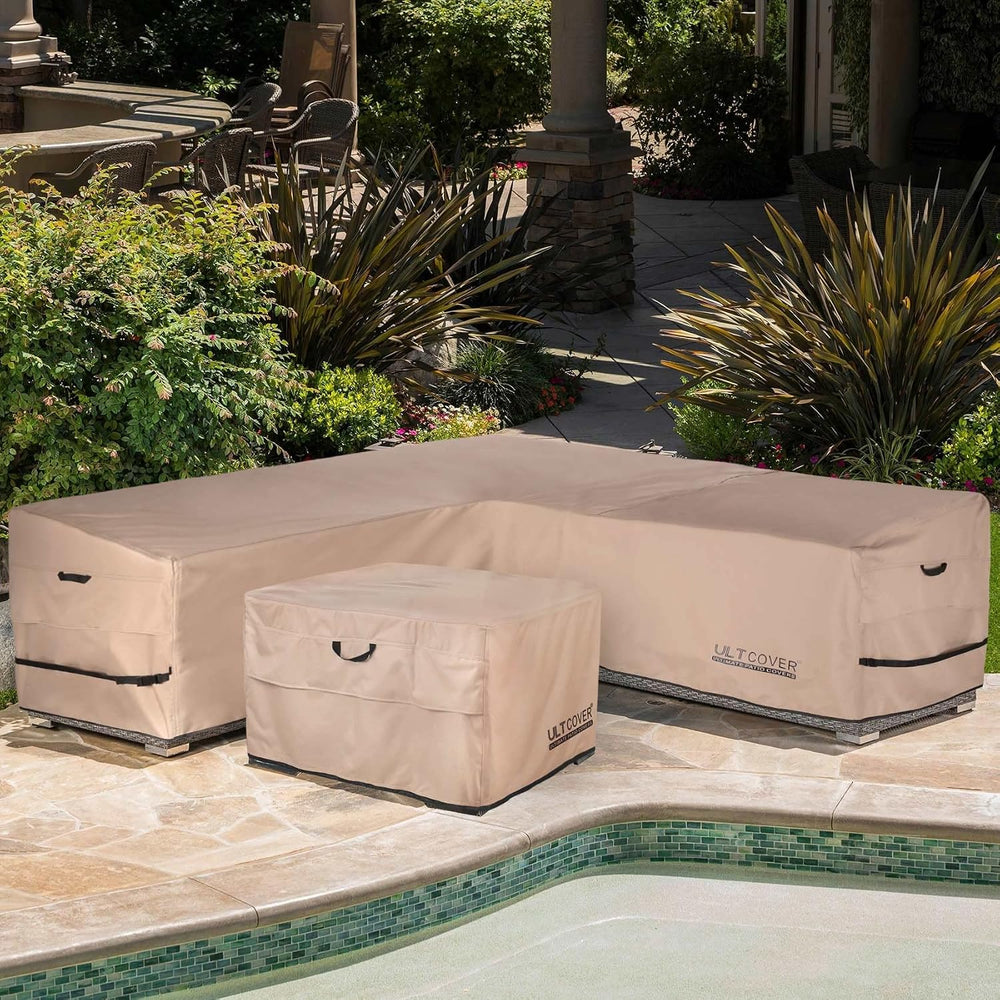 ULTCOVER Waterproof 7-Seater Patio V-Shaped Sofa Cover