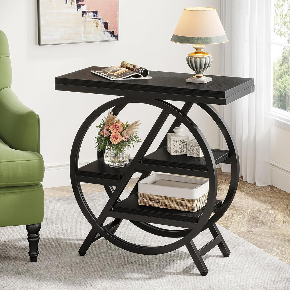 Tribesigns End Table for Living Room, 3-Tier Narrow Side Table with Storage, ...