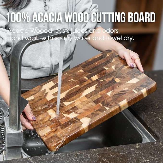 James.F Wood Cutting Board for Kitchen