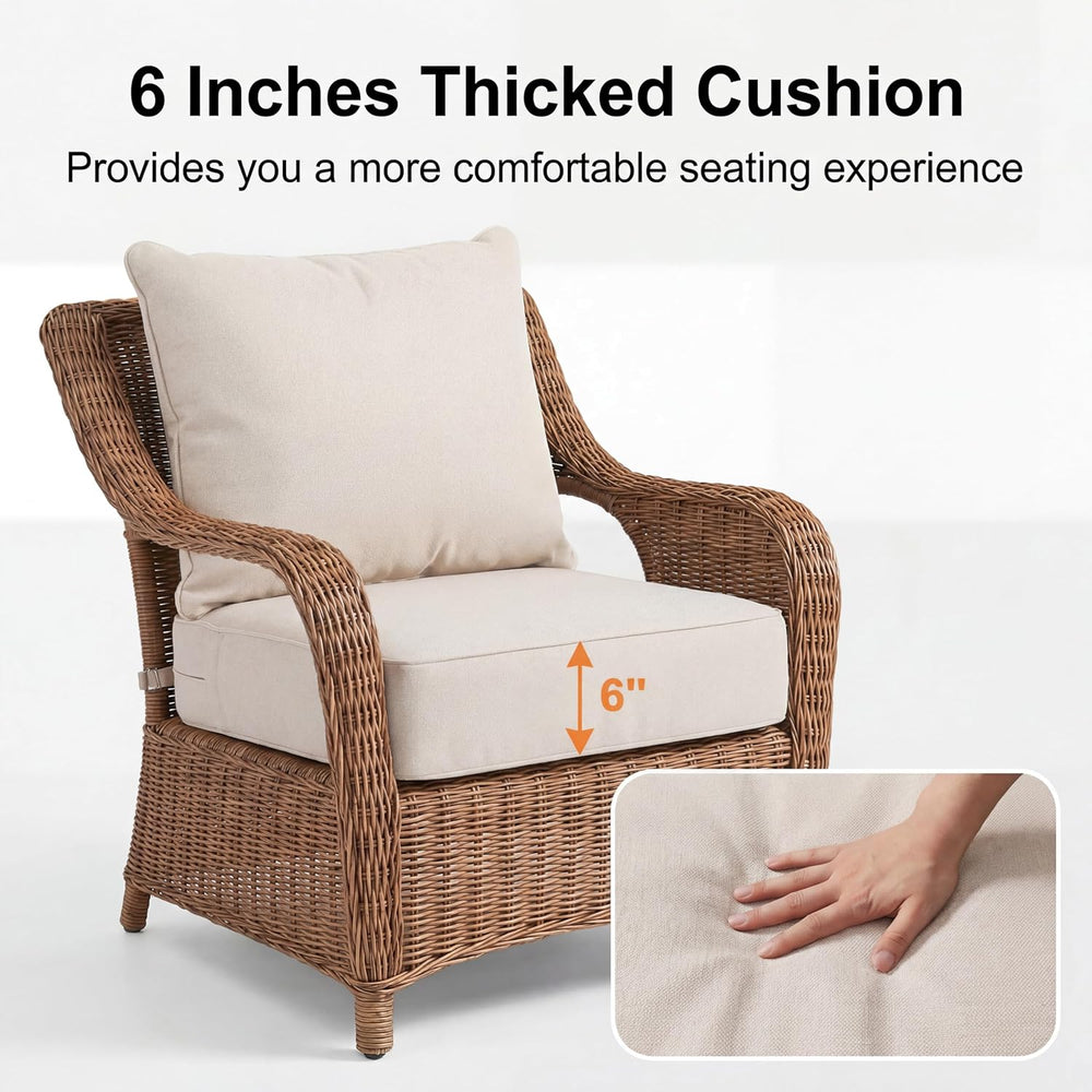 6" Thick Outdoor Chair Cushions, 24" *24" *6" Waterproof ...