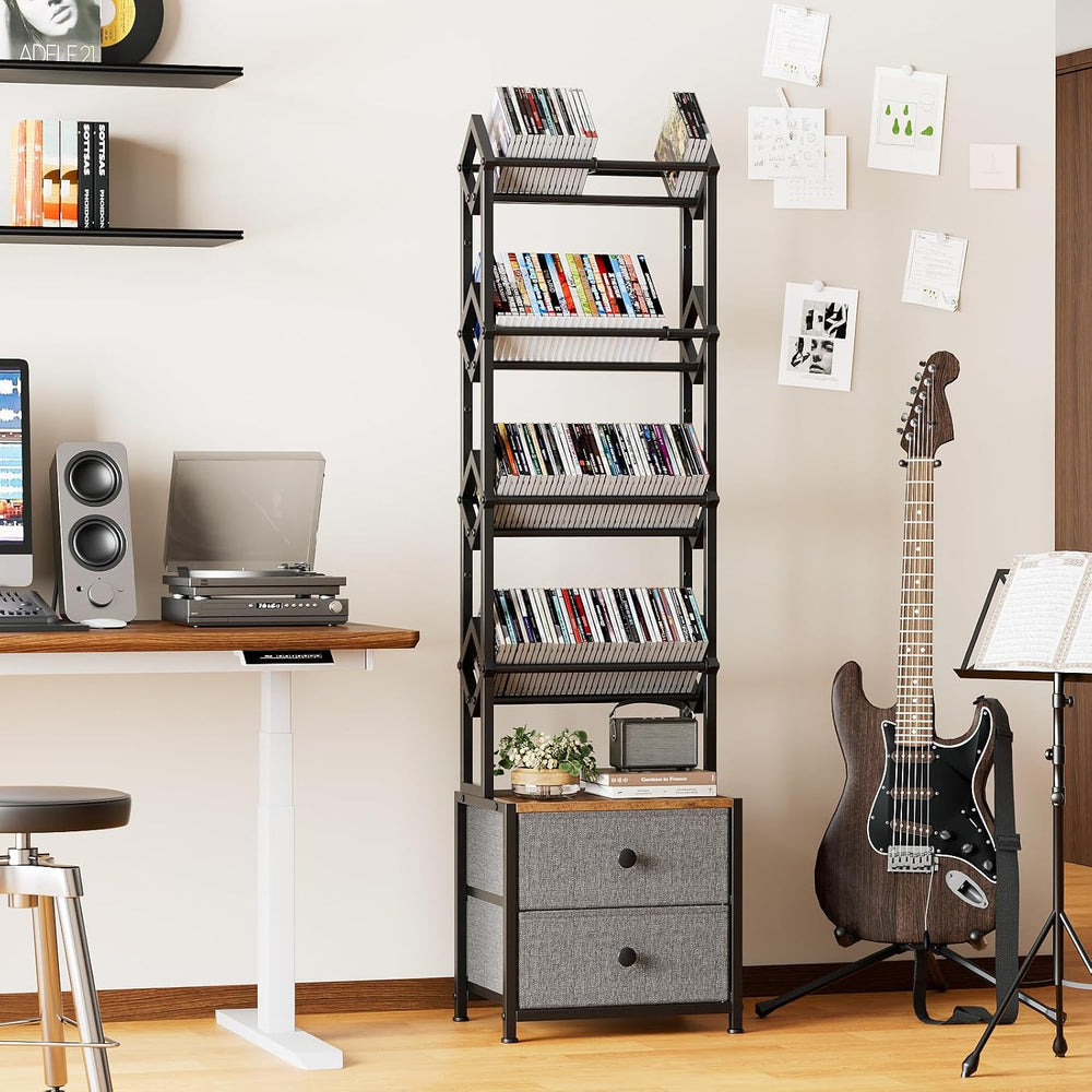 CD Storage Rack Bundle – Multi-Functional Organizer Set for CDs, DVDs, VCDs, ...