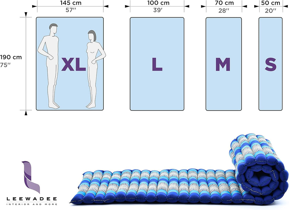 Leewadee - Foldable Floor Mattress - Japanese Roll Up Futon -Trifold Tatami M...