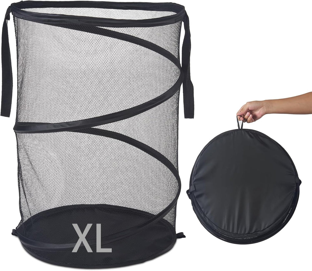 Seiritex Mesh Popup Laundry Hamper 115L Foldable Laundry Basket Extra Large C...
