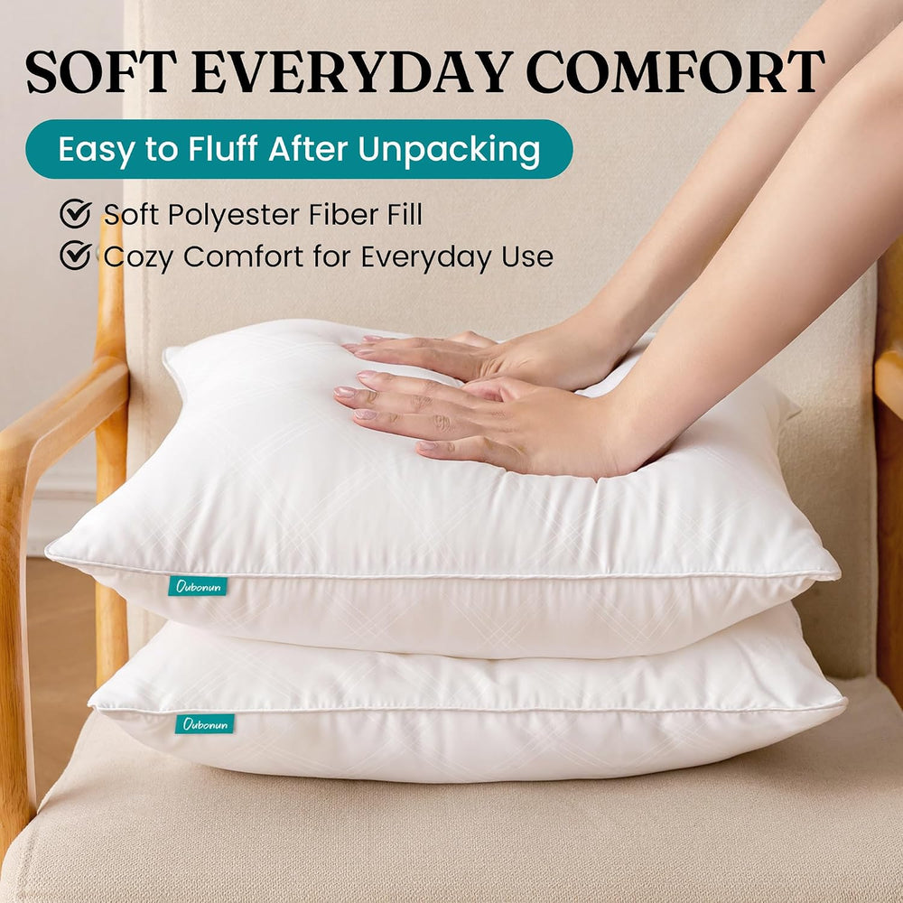 Oubonun 22x22 Throw Pillow Inserts Set of 2, Soft Decorative Couch Cushion